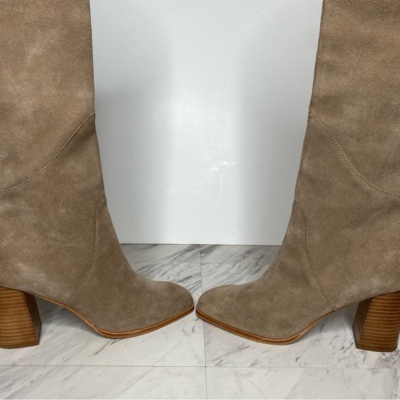 Dolce Vita Flin Gray Suede Heeled Tall Boot 9 1/2 - Picture 10 of 16